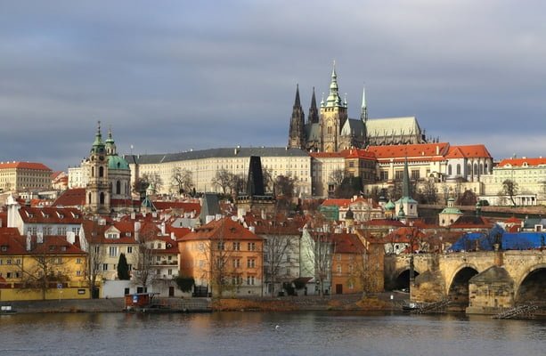 Prague during winter